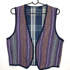 Vintage Multi-Colored Open Vest